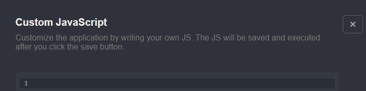 Custom JavaScript.