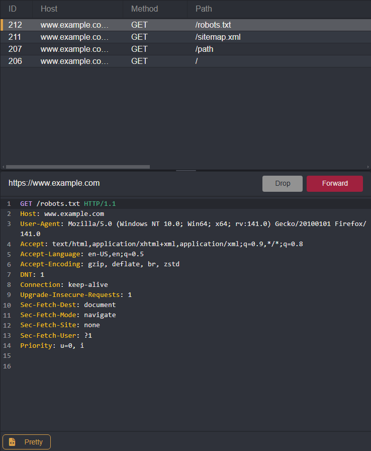 Selecting a queued request.
