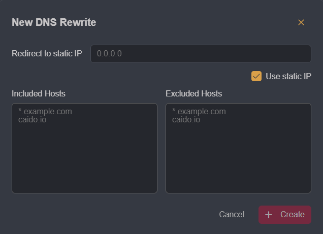Setting a static IP.